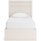 Stelsie Twin Panel Bed with Mirrored Dresser, Chest and Nightstand