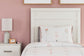 Stelsie Twin Panel Bed with Mirrored Dresser, Chest and Nightstand