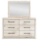 Lawroy Queen Panel Bed with Storage, Dresser and Mirror