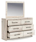 Lawroy Queen Panel Bed with Storage, Dresser and Mirror
