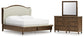 Sturlayne California King Upholstered Panel Bed, Dresser and Mirror