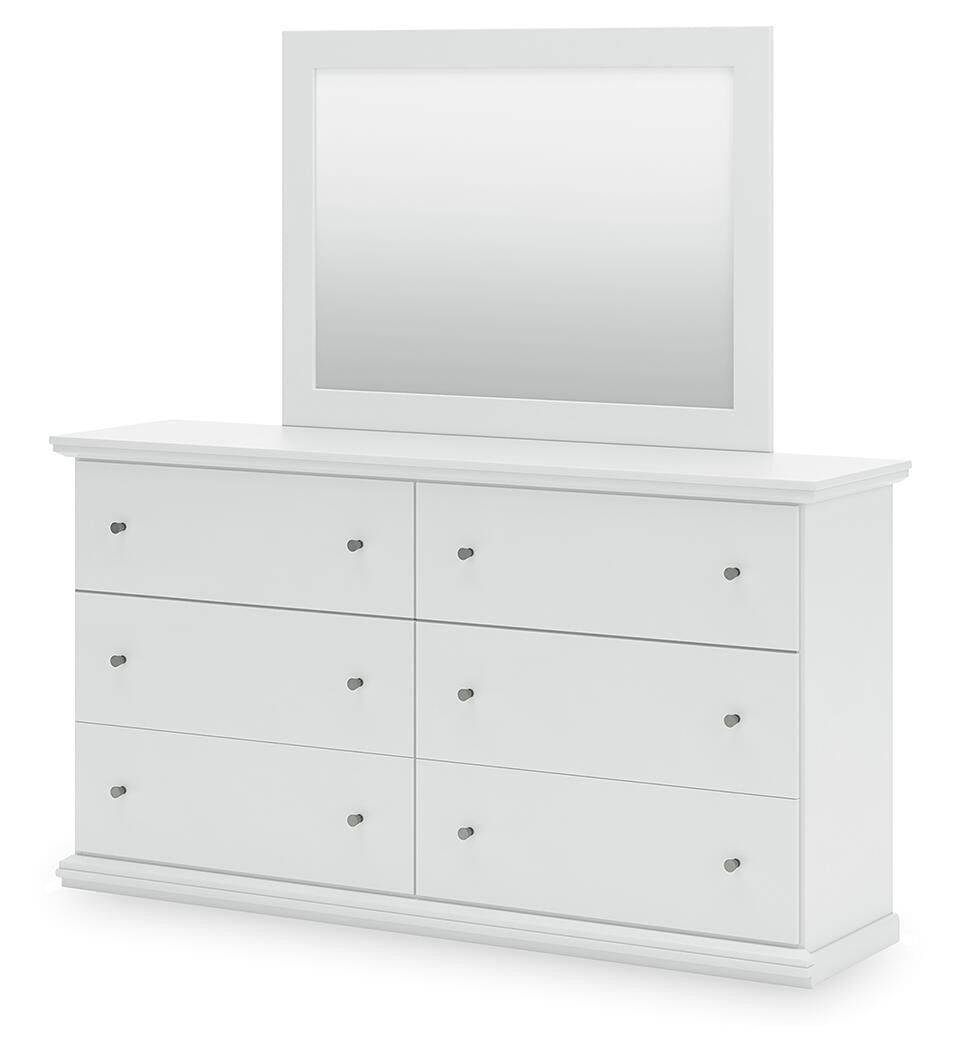 Bostwick Shoals King Panel Bed, Dresser, Mirror and Nightstand