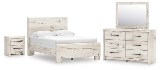Lawroy Full Panel Bed, Dresser, Mirror and Nightstand