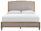 Sharlance King Upholstered Panel Bed, Dresser and Mirror