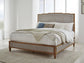 Sharlance King Upholstered Panel Bed, Dresser and Mirror