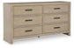 Calmoro King Bookcase Bed with Mirrored Dresser