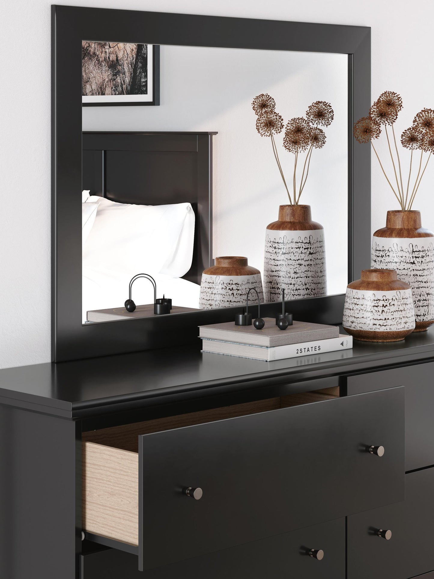 Maribel Twin Panel Bed, Dresser, Mirror, Chest and Nightstand