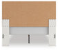 Birmonton Queen Upholstered Panel Platform Bed, Dresser and Mirror