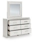 Birmonton King Upholstered Panel Platform Storage Bed, Dresser, Mirror, Chest and Nightstand