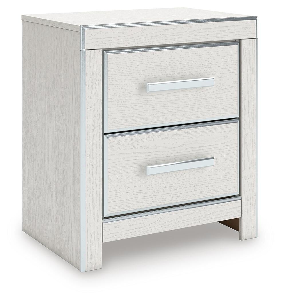 Birmonton King Upholstered Panel Platform Bed, Dresser, Mirror, Chest and Nightstand