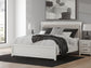 Birmonton King Upholstered Panel Bed, Dresser and Mirror