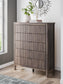 Cadmori King Upholstered Panel Bed, Dresser, Mirror, Chest and Nightstand
