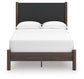 Cadmori Full Upholstered Panel Platform Bed, Dresser and Mirror