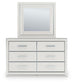Birmonton King Upholstered Bed, Dresser and Mirror