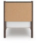 Cadmori Twin Upholstered Panel Platform Bed, Dresser, Mirror and Nightstand
