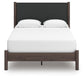 Cadmori Queen Upholstered Panel Platform Bed, Dresser, Mirror and Nightstand