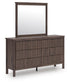 Cadmori King Panel Bed, Dresser and Mirror
