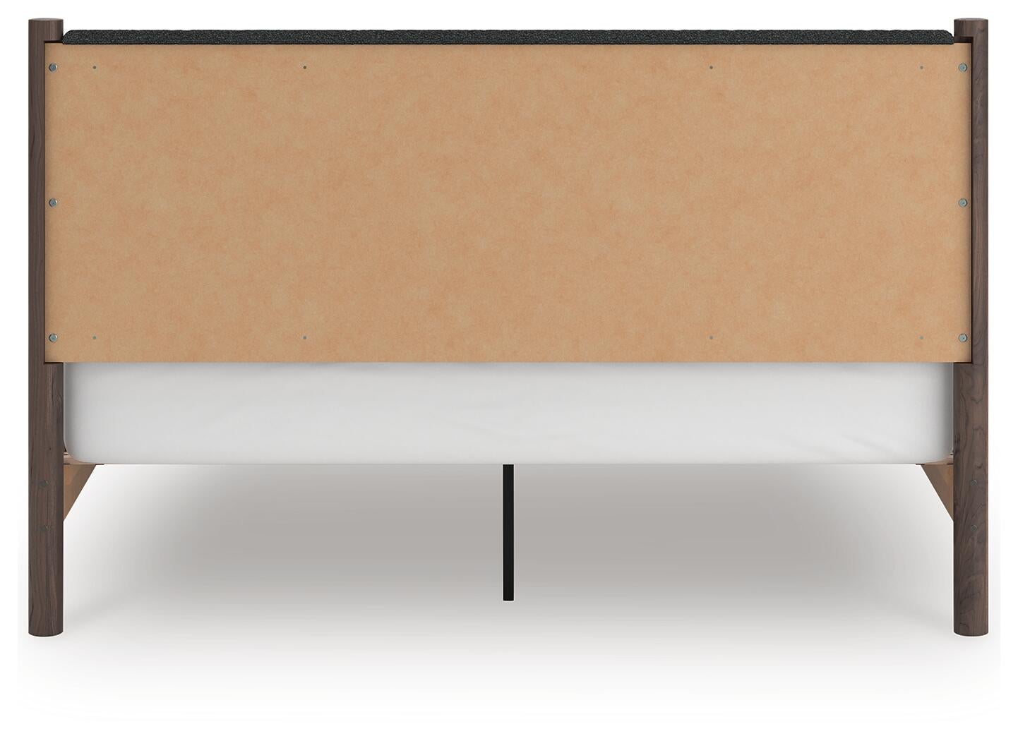 Cadmori King Upholstered Panel Platform Bed, Dresser, Mirror, Chest and Nightstand