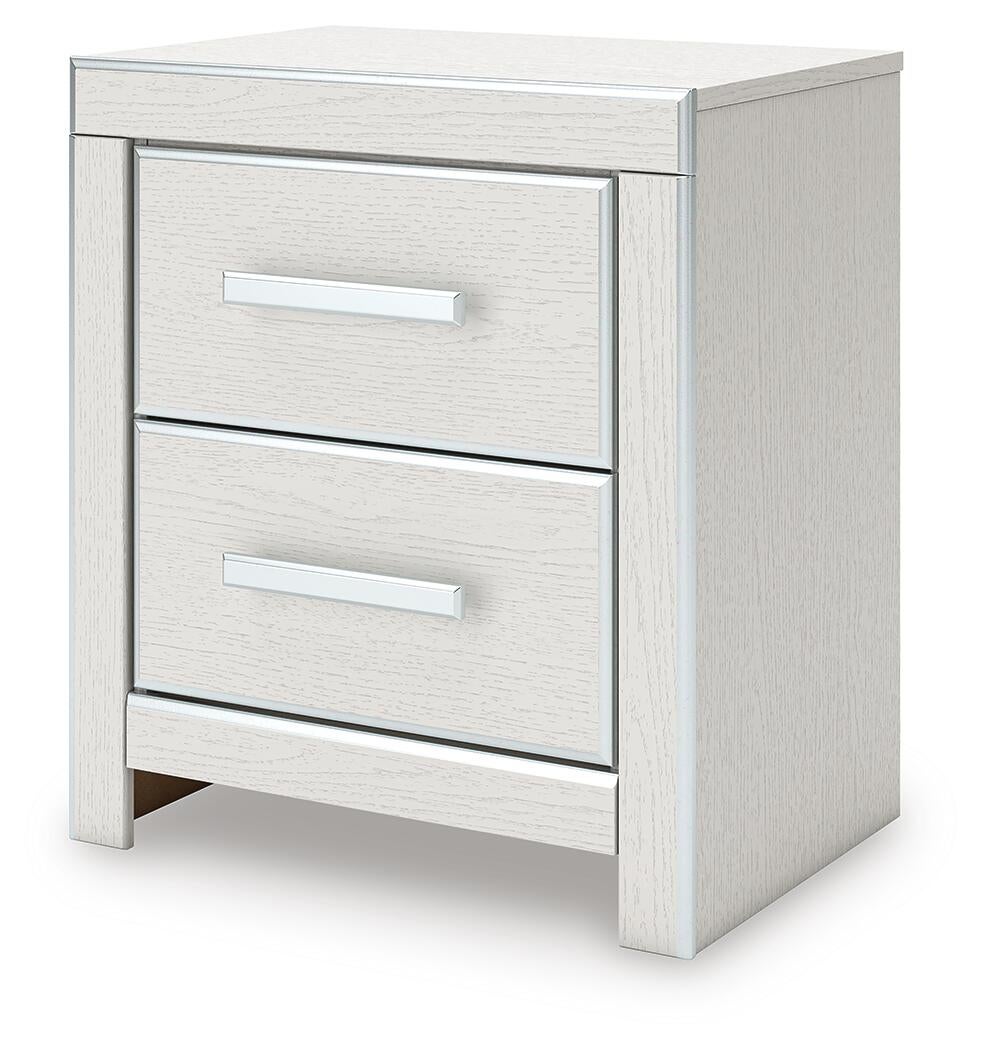 Birmonton California King Upholstered Bed, Dresser, Mirror and Nightstand