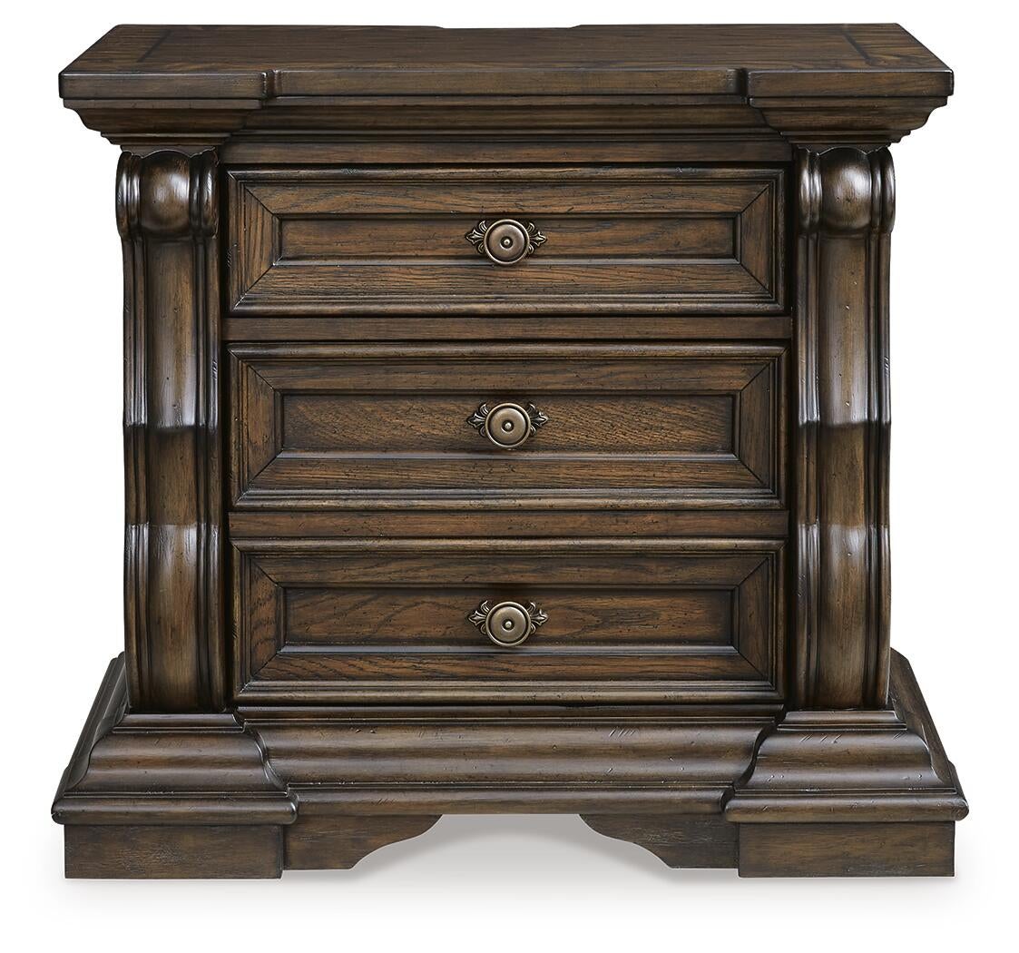 Maylee California King Canopy Bed, Dresser, Mirror and Nightstand