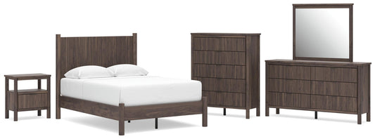 Cadmori Full Panel Platform Bed, Dresser, Mirror, Chest and Nightstand