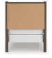 Cadmori Twin Upholstered Panel Bed, Dresser and Mirror