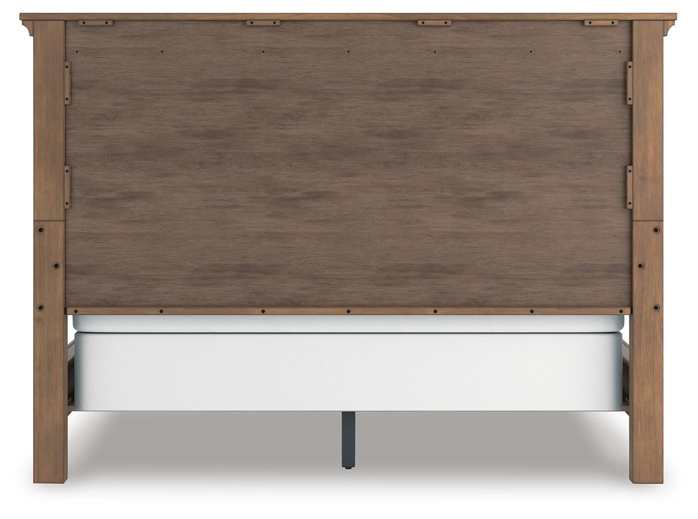 Vandenmore California King Panel Bed with Mirrored Dresser, Chest and Nightstand
