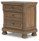 Vandenmore California King Panel Bed with Mirrored Dresser, Chest and Nightstand