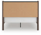Cadmori Queen Upholstered Panel Bed, Dresser, Mirror, Chest and Nightstand
