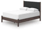 Cadmori Queen Upholstered Panel Bed, Dresser, Mirror, Chest and Nightstand