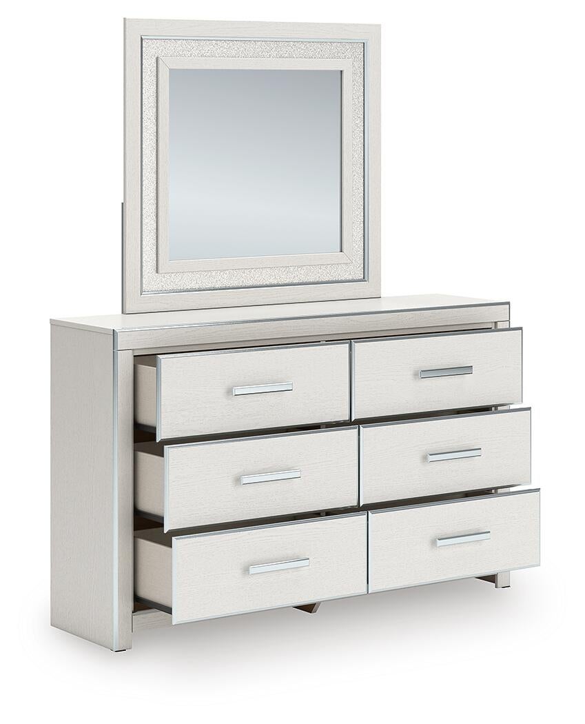 Birmonton Queen Upholstered Bed, Dresser, Mirror, Chest and Nightstand