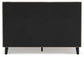 Cielden Queen Upholstered Bed with Roll Slats, Dresser and Mirror