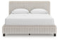 Birmonton Queen Upholstered Bed, Dresser and Mirror