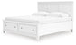 Fortman King Panel Storage Bed with Mirrored Dresser and Nightstand