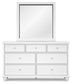 Fortman Twin Panel Storage Bed, Dresser and Mirror
