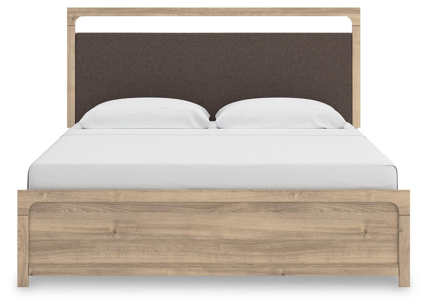 Hollymount King Upholstered Panel Bed, Dresser, Mirror and Nightstand