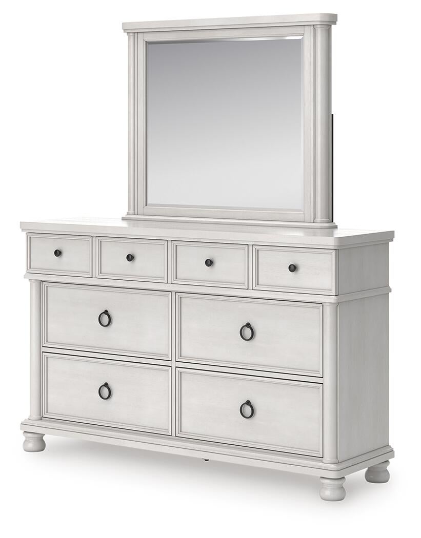 Chadworth King Poster Bed, Dresser, Mirror and Nightstand