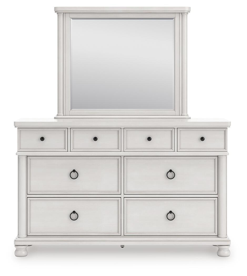 Chadworth California King Poster Bed, Dresser and Mirror