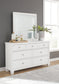 Fortman King Panel Storage Bed with Mirrored Dresser