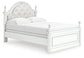 Maylilly Full Upholstered Panel Bed, Dresser, Mirror and Nightstand