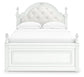 Maylilly Full Upholstered Panel Bed, Dresser, Mirror and Nightstand