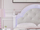 Maylilly Full Upholstered Panel Bed, Dresser, Mirror and Nightstand