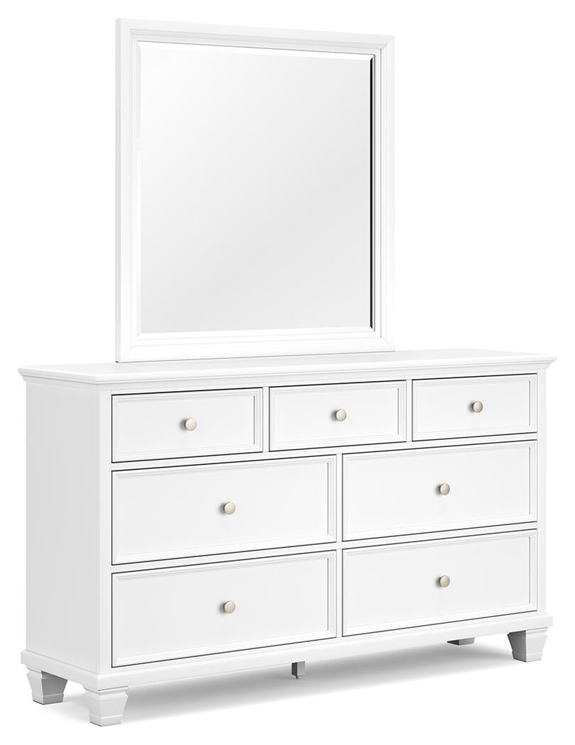 Fortman California King Panel Storage Bed, Dresser and Mirror