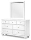 Fortman California King Panel Storage Bed, Dresser and Mirror