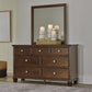 Danabrin Full Panel Storage Bed, Dresser and Mirror