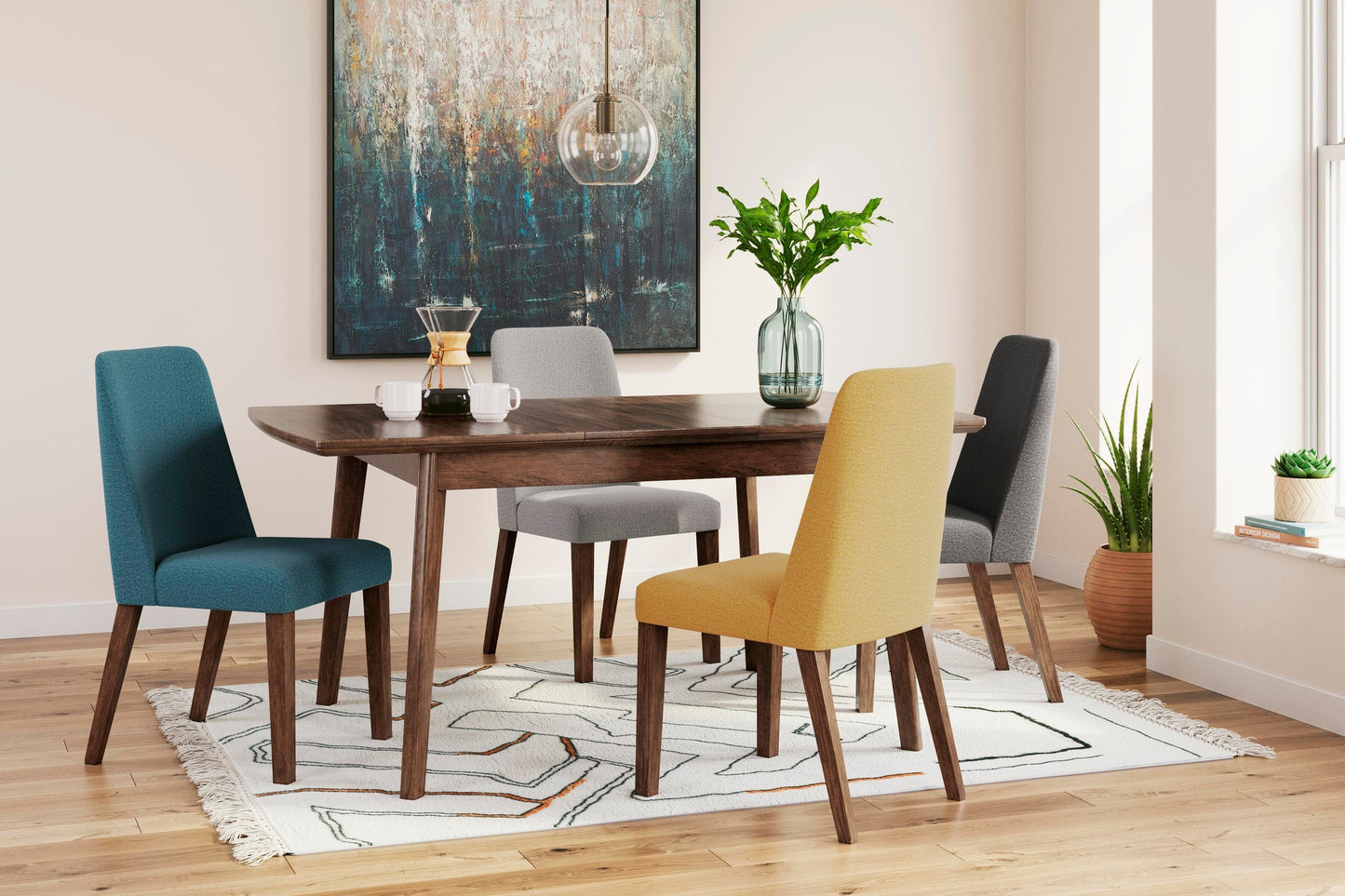 Lyncott Dining Table and 4 Chairs