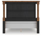 Chadworth Queen Poster Bed with Mirrored Dresser and Nightstand