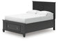 Lanolee Full Panel Storage Bed, Dresser, Mirror and Nightstand