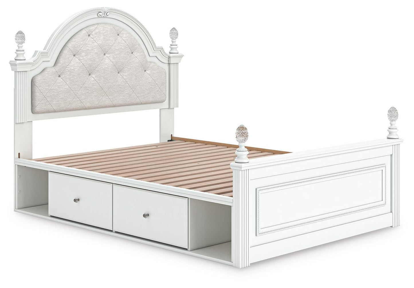 Maylilly Full Upholstered Panel Storage Bed, Dresser and Mirror