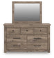 Keithland Queen Panel Bed with Mirrored Dresser